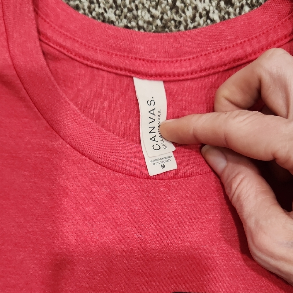 Red Graphic T-Shirt with Book Design - Picture 2 of 7